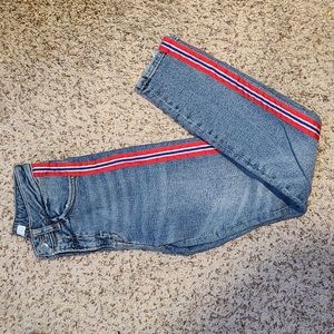 Zara racer stripe jeans
